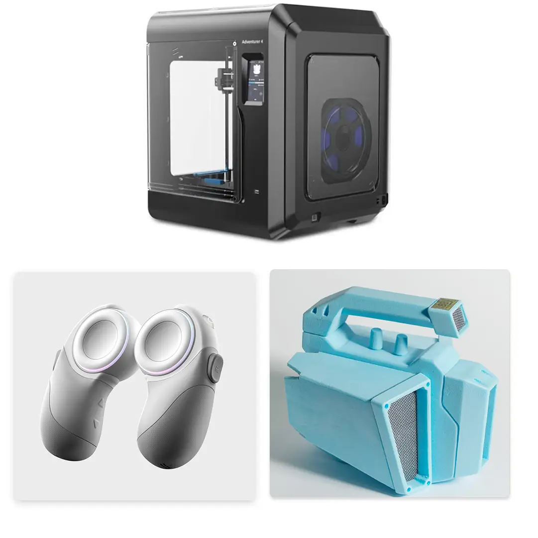 Prototype examples from 3D prints to CNC-machined parts